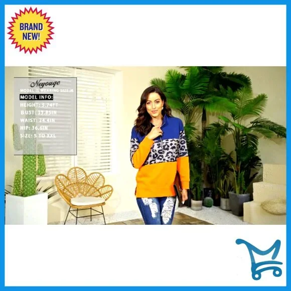 Quarter Zip Pullover Sweatshirt Women's Casual Trendy Crewneck Top Soft Cotton